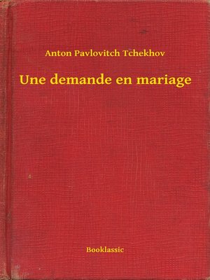 cover image of Une demande en mariage